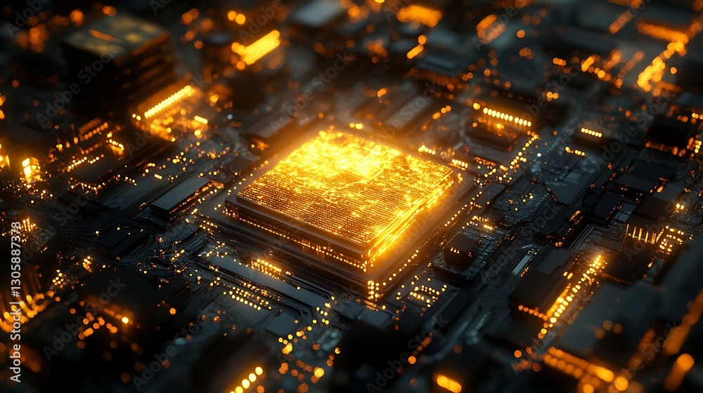 Poster a vibrant image related to digital commodities trading featuring glowing precious metals.