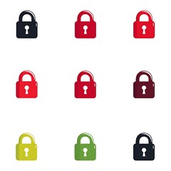 Colorful Padlock Icons