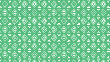 Refreshing Mint Green Lace Fabric with Diamond Pattern