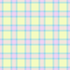 Printout background textile pattern, back to school fabric plaid check. Femininity seamless tartan vector texture in light and cyan colors.