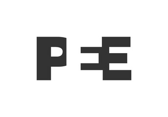 PEE logo design. Initial letter P E E bold font style for tech startups, consulting, corporate branding. Creative company name, headlines typography identity, trendy logotype.