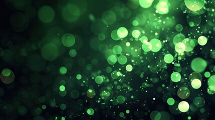 Fototapeta premium Vibrant green bokeh lights background