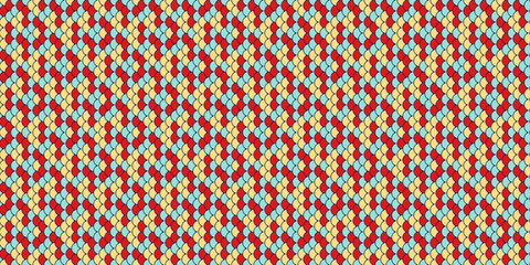 Japanese ocean at paper packaging. Grid decoration at graphic cell. Geometric cartoon, luxury print.