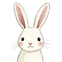 Obraz premium Cute bunny animal art illustration vector