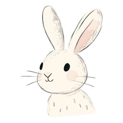 Obraz premium Cute bunny animal art illustration vector