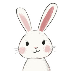 Obraz premium Cute bunny soft pastel colors animal art illustration vector