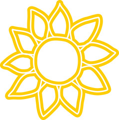 Sun symbols hand drawn, sunshine, sunset, sunlight