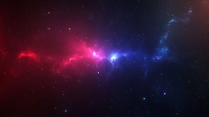 Fototapeta premium Celestial Nebula Cosmic Red and Blue Fusion