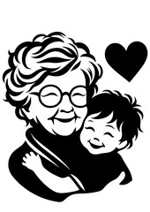 Grandma SVG, Grandmother Svg Bundle, Grandparents Day, Grandson Svg Bundle, Grandkids Svg, Grandmom Svg Clipart Vector, Grandmother Clipart, Grandparents Vector, Grandma Vector, Grandma Silhouette, Gr