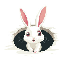 Obraz premium White rabbit illustration animal bunny vector