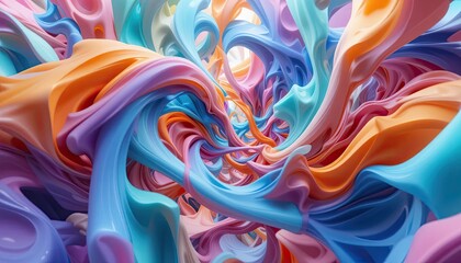Fototapeta premium Close-up of vibrant abstract digital art