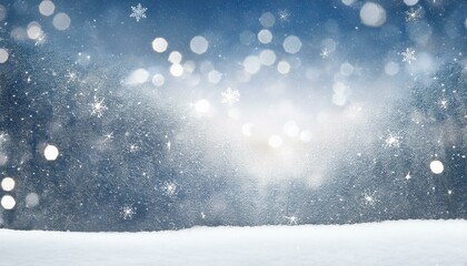 white snowy christmas glitter background