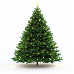 Fototapeta premium Lively Christmas Tree With Bright Lights and Holiday Spirit