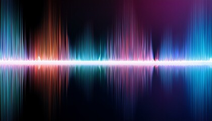 Abstract Sound Wave Pattern with Copy Space