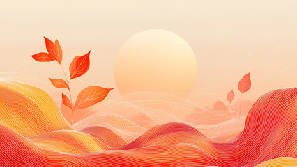 abstract floral background with flowers