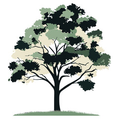 Obraz premium Tree illustration silhouette art vector