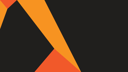 Abstract background design with black and orange color, simple black abstract background