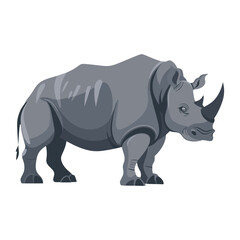 Obraz premium Rhinoceros animal rhino illustration vector