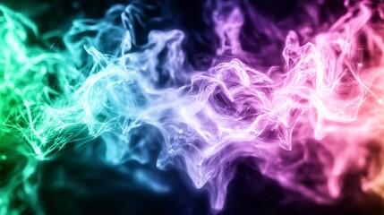 Obraz premium Abstract Colorful Smoke Glowing Vapor Psychedelic Haze Fantasy Background