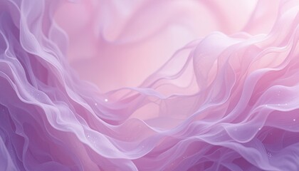 Obraz premium Flowing ethereal waves abstract space digital art soft palette artistic viewpoint