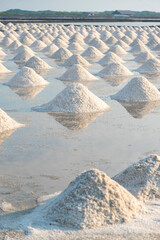 The salt field, salt farm or salt-pond in Thailand.