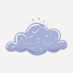 Obraz premium happy cloud illustration vector