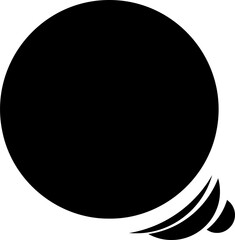 Circle black blend overlapping. Abstract geometric element design