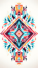 colorful aztec design vector pattern geometric shapes design poster background
