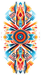 Fototapeta premium colorful aztec design vector pattern geometric shapes design poster background