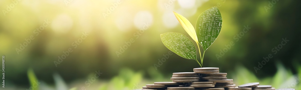 Poster futuristic hedge fund concept featuring ai-driven high-yield investment strategies.