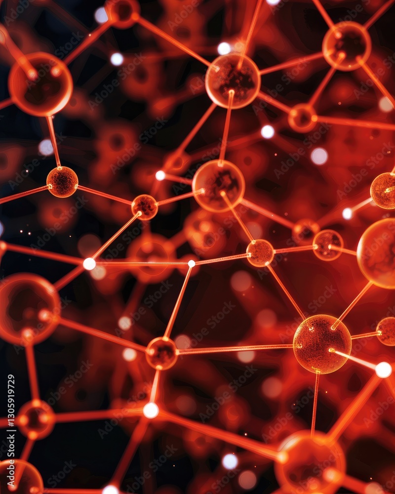 Poster abstract representation of fundamental particles in complex network structure
