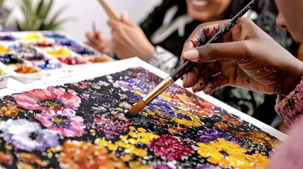 Watercolor Painting Workshop  Hands  Flowers  Art Class