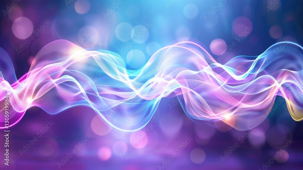 Poster abstract visual representation of quantum concepts