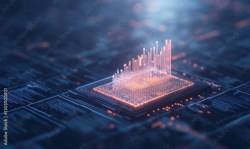 Aufkleber futuristic high-tech summit image showcasing economic themes with glowing elements and modern aesthe