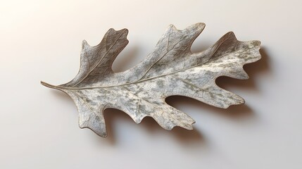Obraz premium Dried Oak Leaf Closeup Minimalist Nature Photography