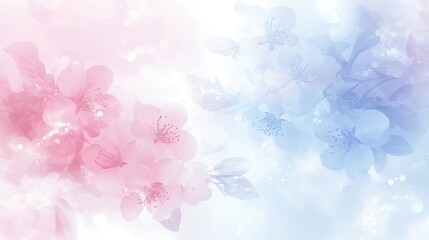 Fototapeta premium Beautiful background template made of Spring flowers.