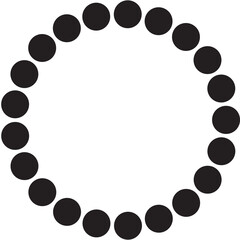 Dots in circle form. Design elements