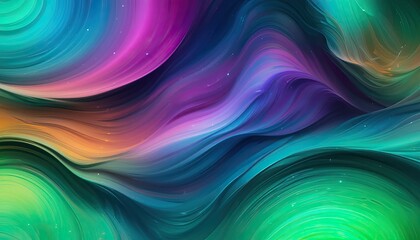 Fototapeta premium Vibrant abstract waves digital art colorful design studio close-up creativity