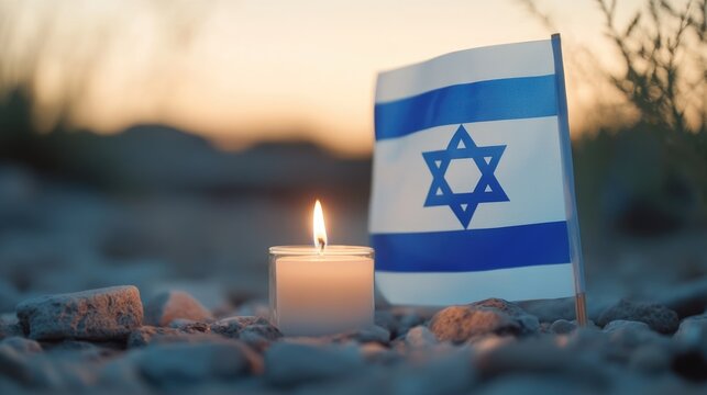 Honor of independence: Yom Haatzmaut, jewish tradition, israel emblem, national celebration, vibrant festivity, proud citizens, collective joy, patriotic unity, symbolic representation.