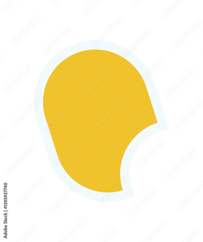 Wall mural brutalist abstract element sticker. bold geometric shape as a unique figure. simple element of moder