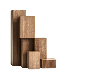 Obraz premium Architectural Design Showcase: Elegant Brown Frame Set Against a Crisp White Background