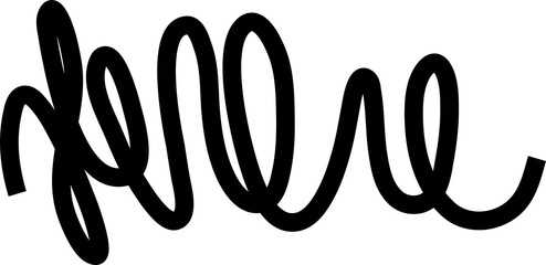 Spiral and swirl bold line. Design decoration