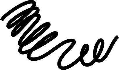 Spiral and swirl bold line. Design decoration