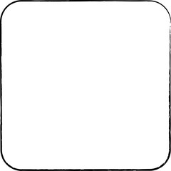 Rounded square brush strokes. Grunge design frames