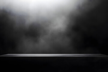 Black, dark and gray abstract cement wall and studio room , interior texture for display products. wall background.