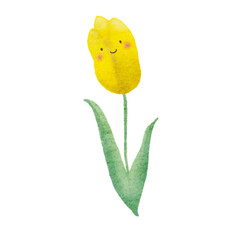 Yellow Tulip with a simle