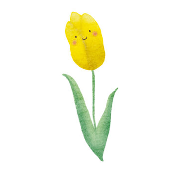 Yellow Tulip with a simle