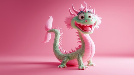 Obraz premium Cute Fantasy Dragon Character for Children