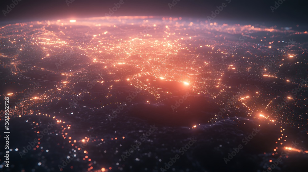 Aufkleber ahmadwahyuutomo776@gmail.com Visual representation of global finance with an interconnected glowing design.