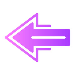 turn left gradient icon